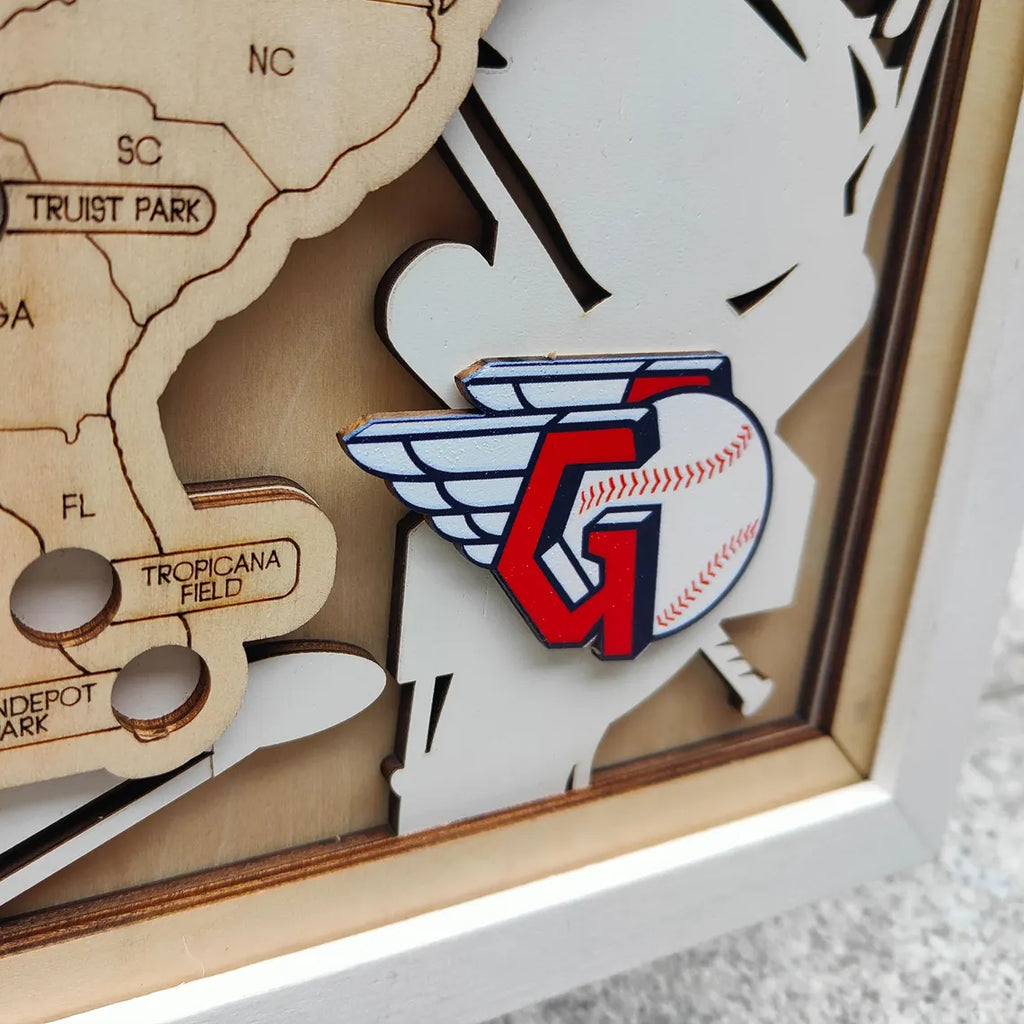 Baseball Stadium Map Tracker, Personalized Gifts