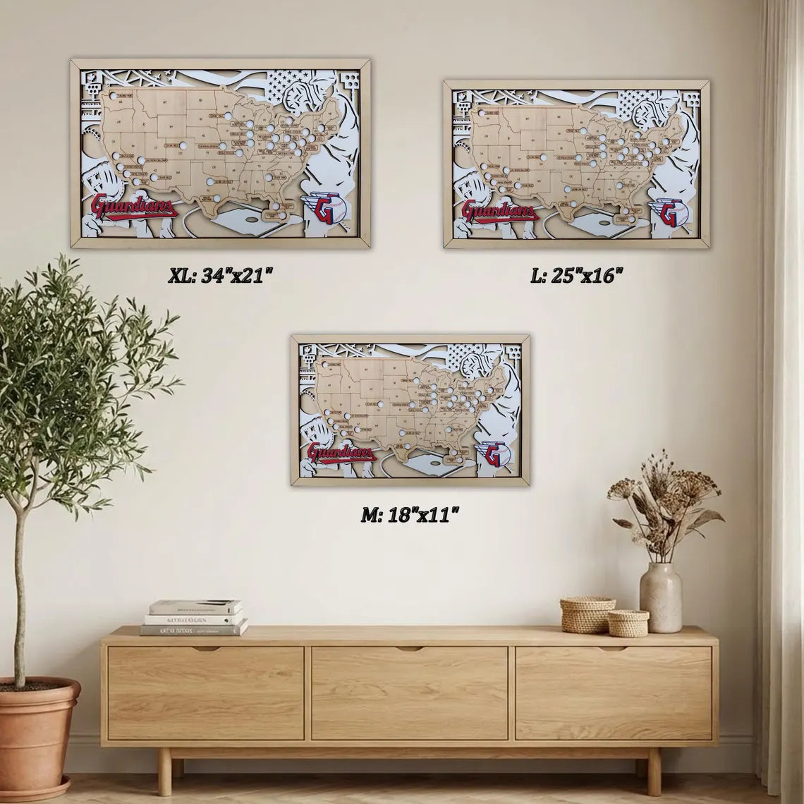Baseball Stadium Map Tracker, Personalized Gifts