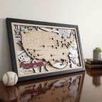 Baseball Stadium Map Tracker, Personalized Gifts