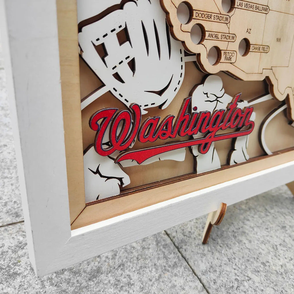 Baseball Stadium Map Tracker, Personalized Gifts