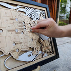 Baseball Stadium Map Tracker, Personalized Gifts
