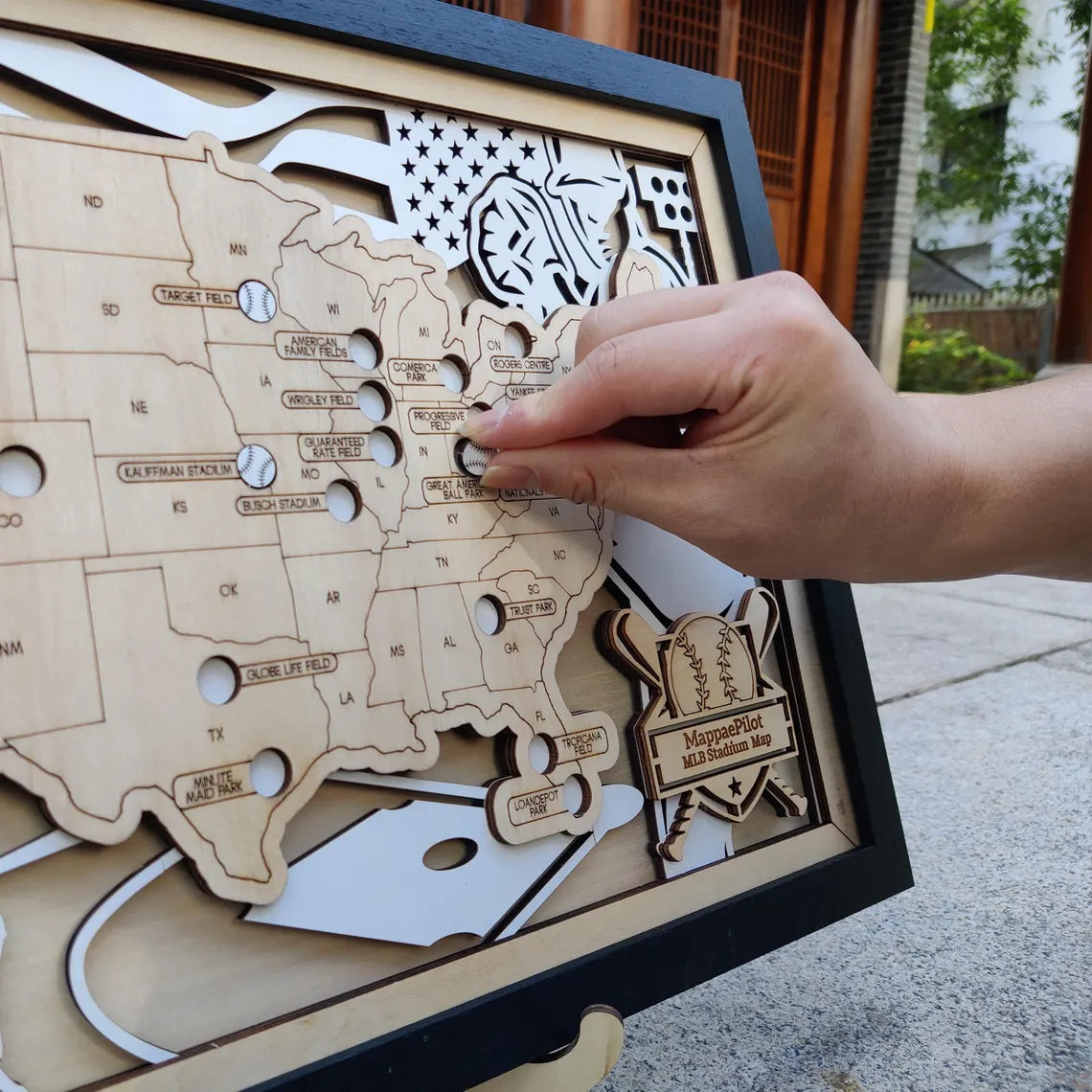 Baseball Stadium Map Tracker, Personalized Gifts