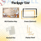 MLB Ballpark Tracker Map for 2026 Season, Baseball Road Trip Checklist