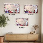 Baseball Stadium Map, Wood MLB Stadium Tracker