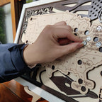 Wood MLB Baseball Stadium Map, Gift for Him