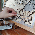 Wood MLB Baseball Stadium Map, Gift for Him
