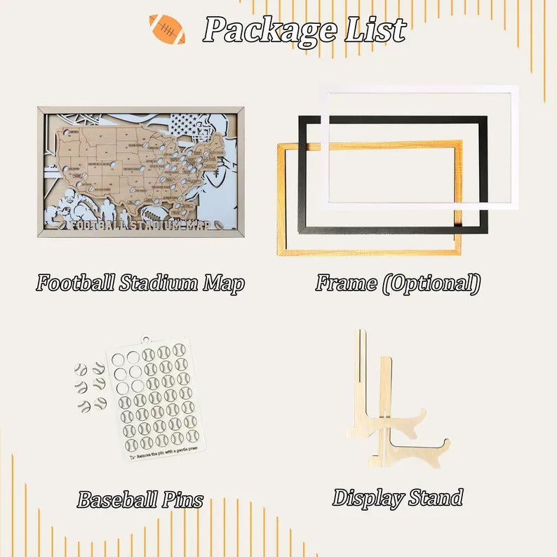 NFL Stadium Map, Football Stadium Bucket List