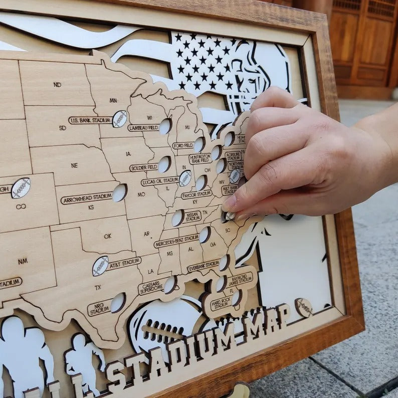 NFL Stadium Map, Football Stadium Bucket List