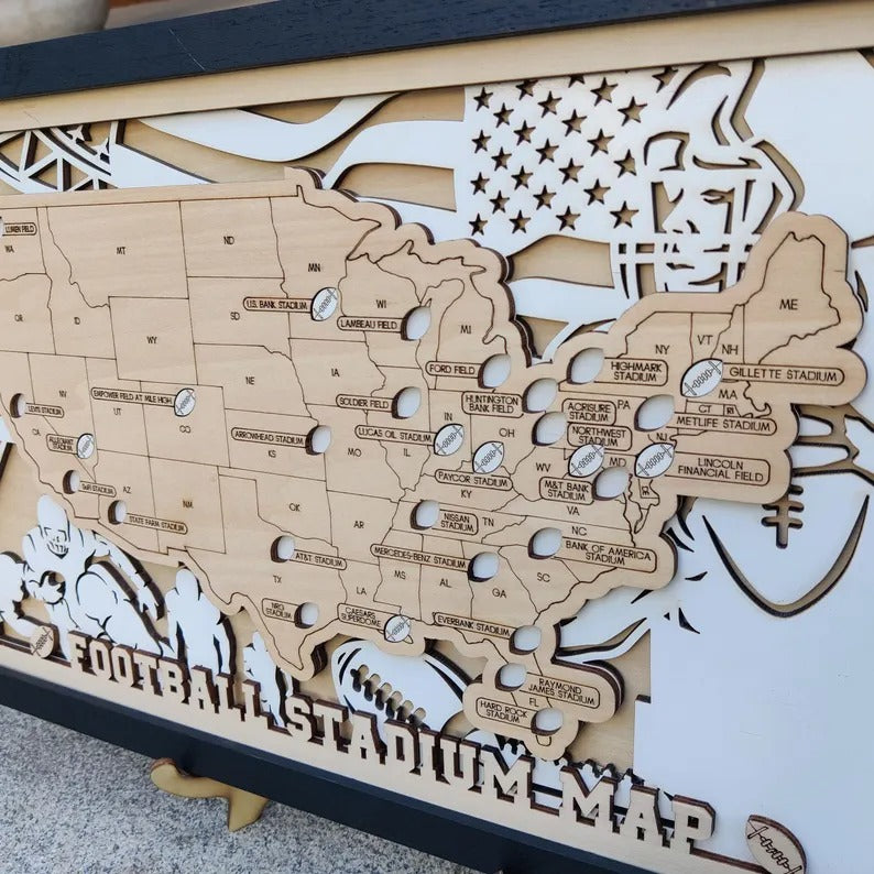 NFL Stadium Map, Football Stadium Bucket List