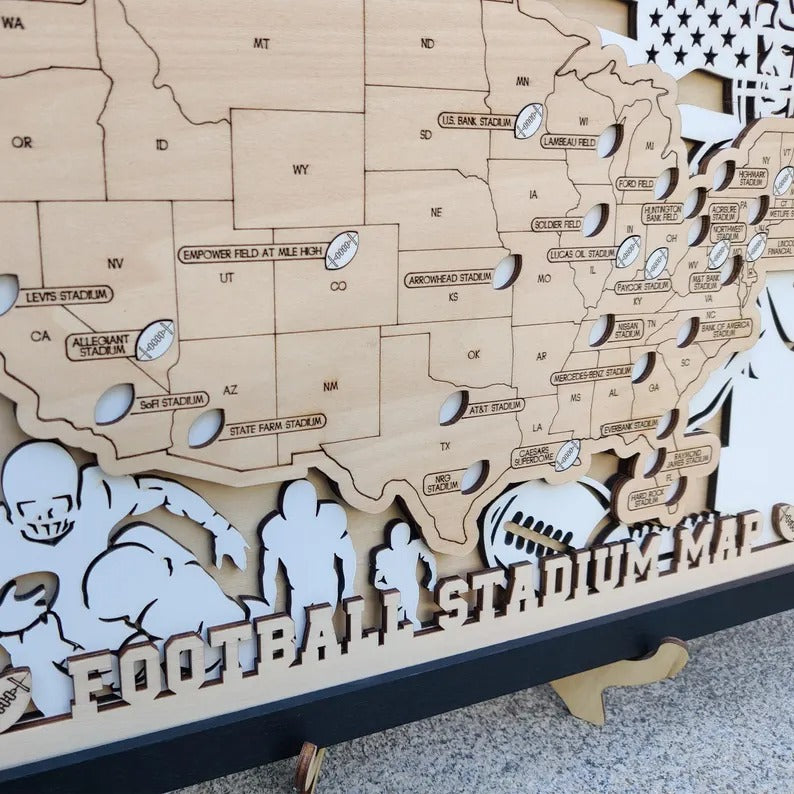 NFL Stadium Map, Football Stadium Bucket List