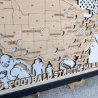NFL Stadium Map, Football Stadium Bucket List