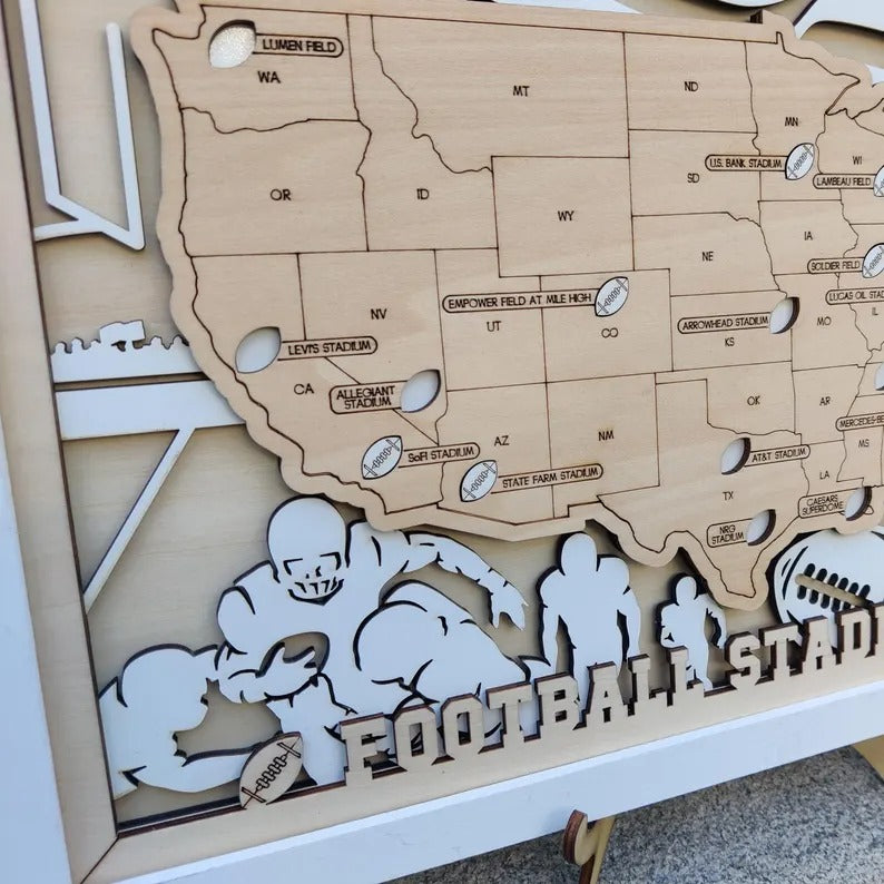 NFL Stadium Map, Football Stadium Bucket List