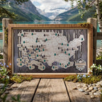 US National Parks Wooden Travel Map & Visit Tracker (Walnut-Branch)