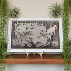 US National Parks Wooden Travel Map & Visit Tracker (Walnut-Branch)