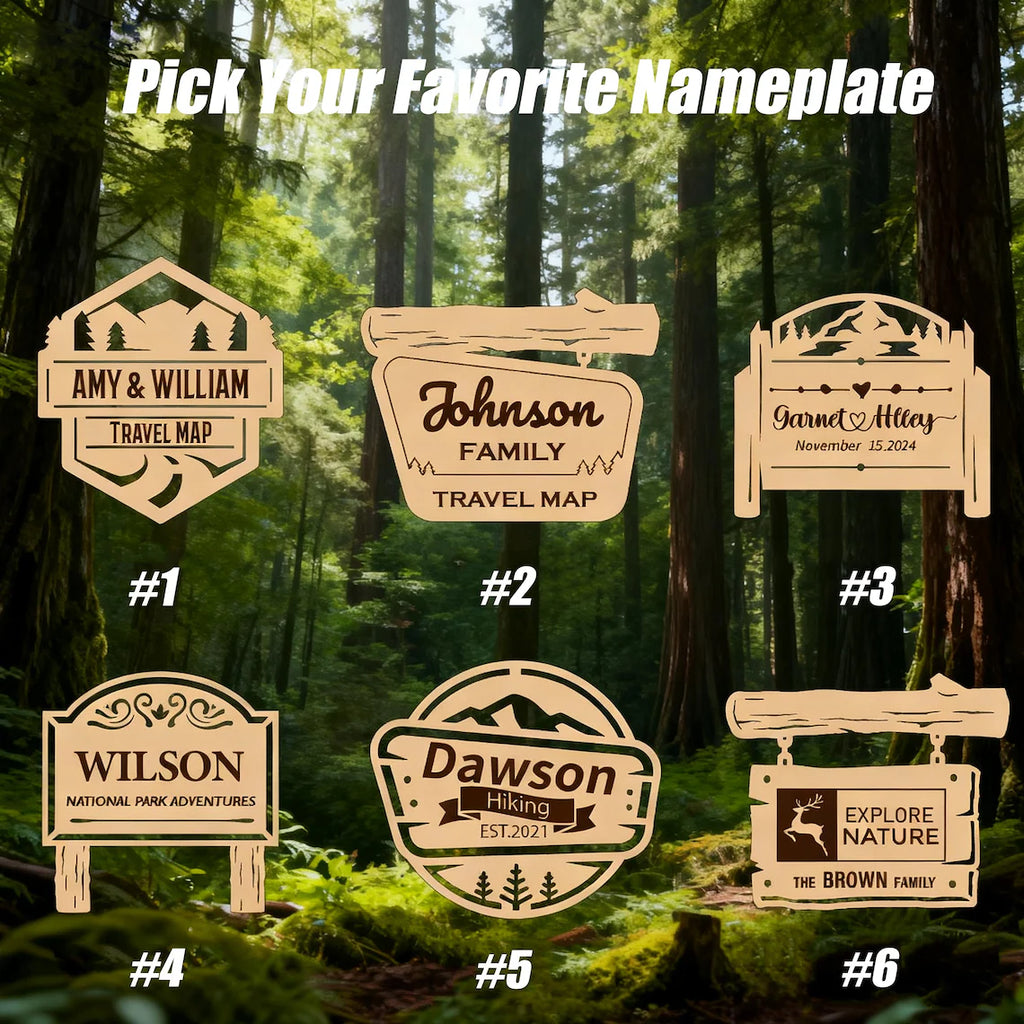 National Parks Travel Map, Gift for Hikers, National Parks Marker, USA Travel Map, Family Road Trip Tracker, Anniversary Gift, Handmade Gift