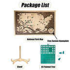 National Parks Travel Map, Gift for Hikers, National Parks Marker, USA Travel Map, Family Road Trip Tracker, Anniversary Gift, Handmade Gift