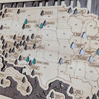 National Parks Travel Map, Gift for Hikers, National Parks Marker, USA Travel Map, Family Road Trip Tracker, Anniversary Gift, Handmade Gift