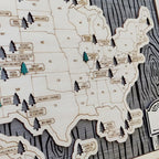 National Parks Travel Map, Gift for Hikers, National Parks Marker, USA Travel Map, Family Road Trip Tracker, Anniversary Gift, Handmade Gift