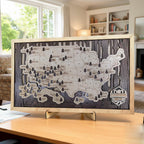 National Parks Travel Map, Gift for Hikers, National Parks Marker, USA Travel Map, Family Road Trip Tracker, Anniversary Gift, Handmade Gift