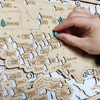 National Parks Travel Map, Gift for Hikers, National Parks Marker, USA Travel Map, Family Road Trip Tracker, Anniversary Gift, Handmade Gift