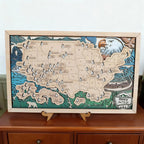 National Parks Wooden Travel Map Checklist