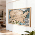 National Parks Wooden Travel Map Checklist