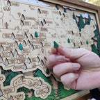Wooden National Parks Map With Trees To Record Park Visits (Forest)