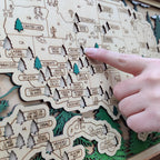 Wooden National Parks Map With Trees To Record Park Visits (Forest)