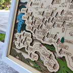 Wooden National Parks Map With Trees To Record Park Visits (Mountain)