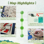 Wooden National Parks Map With Trees To Record Park Visits (USA Flage)