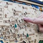 Wooden National Parks Map With Trees To Record Park Visits (Eagle)