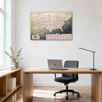Wooden Map of USA (Mountains Printed Board + Natural Plywood)