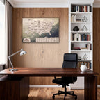 Wooden Map of USA (Mountains Printed Board + Natural Plywood)