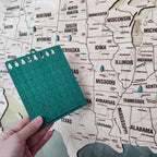 Wooden Map of USA (Mountains Printed Board + Natural Plywood)