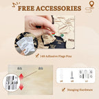 Wooden World Map (Black Printed Board + Natural Plywood)