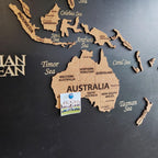 3D Wooden Triptych World Map