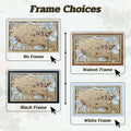 Personalized Wooden MLB Stadium Map with Engraved Nameplate & Colorful Team Pins - Mappae Pilot