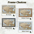 Personalized Wooden MLB Stadium Map with Engraved Nameplate & Colorful Team Pins
