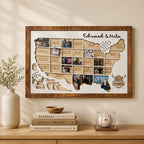 Personalized MLB Stadium Map Photo Frame(Laser Engraved Text)