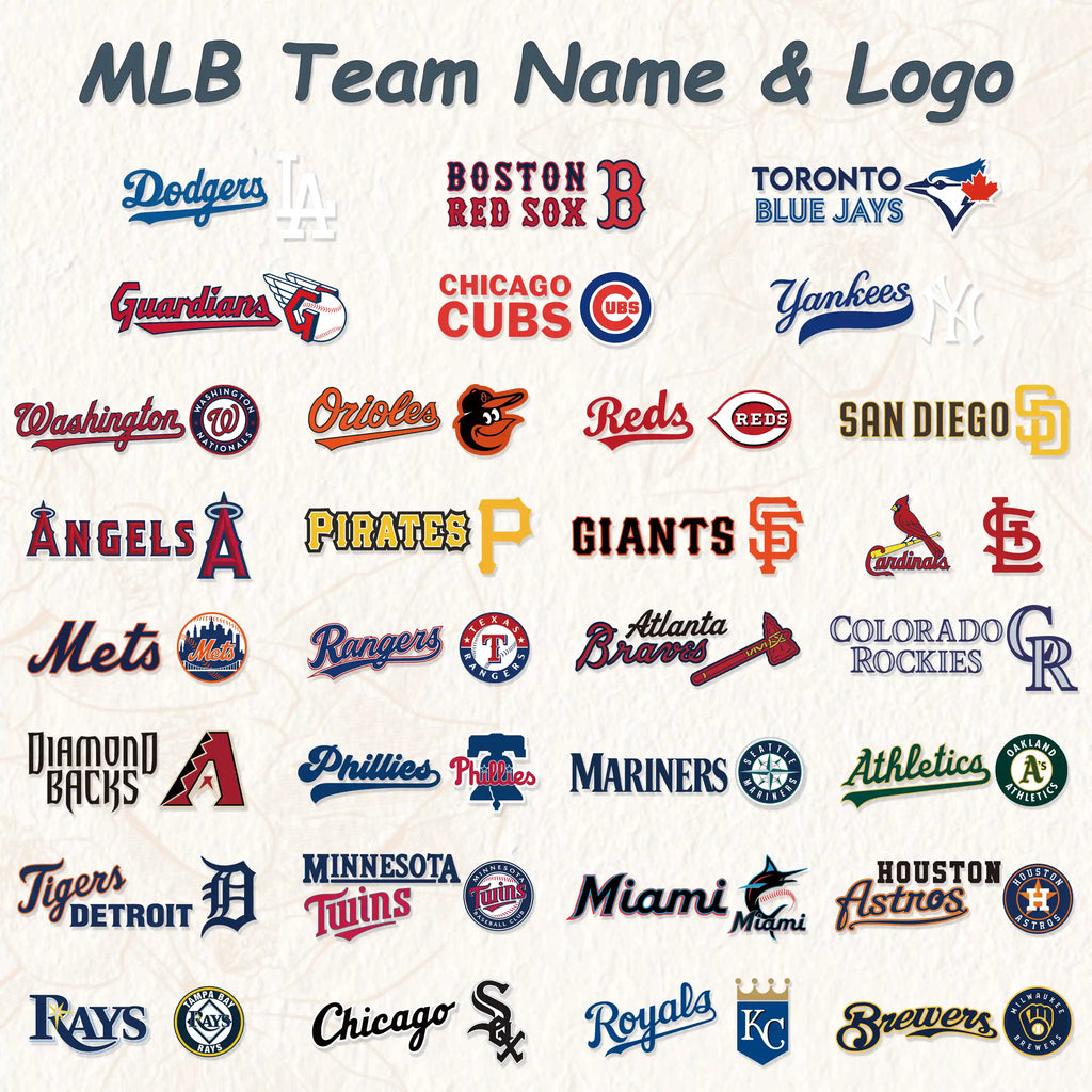 Custom Team Color Wooden MLB Stadium Map with Team Pins