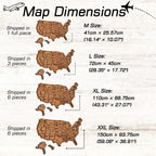 Wood USA Map Push Pin Travel Map - Personalized Christmas Gifts