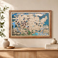 National Park Travel Map - 63 Parks Push Pin Map(Mountain)