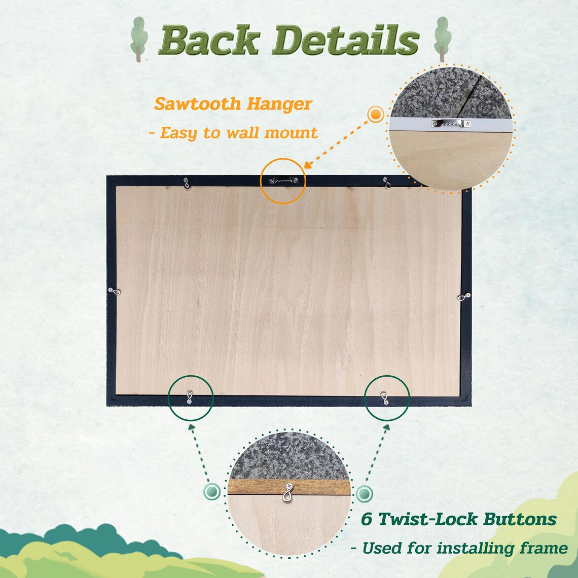 US National Parks Wooden Travel Map & Visit Tracker (Walnut-Tree Texture)