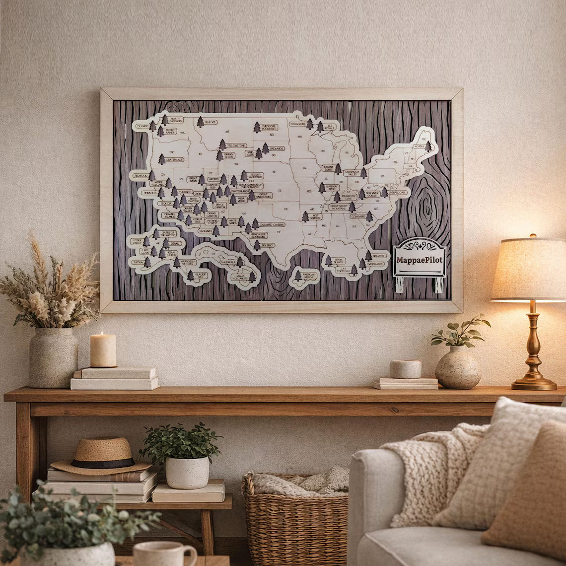 USA National Parks Travel Map