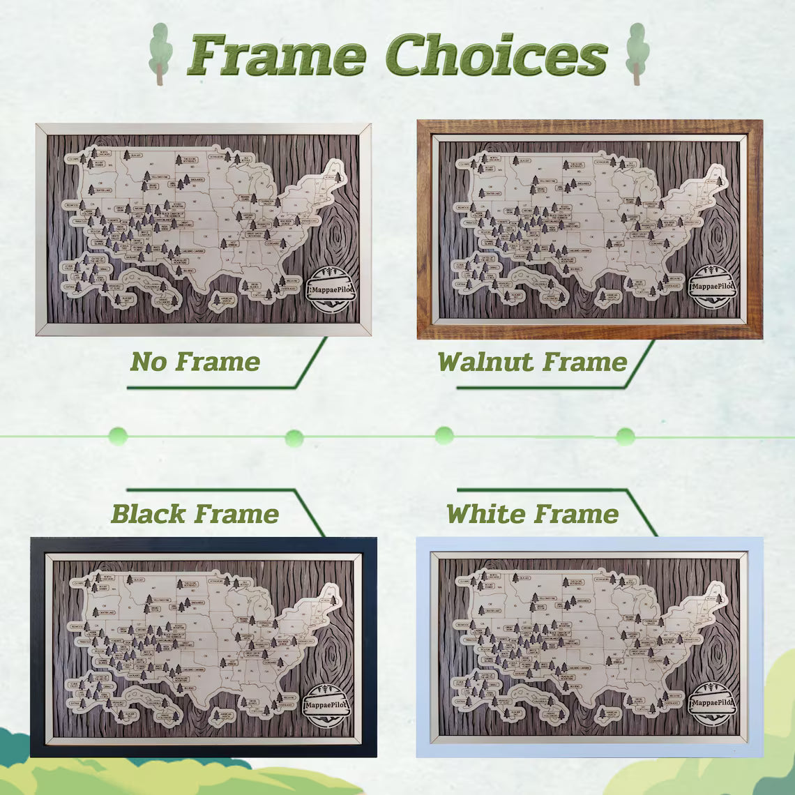 USA National Parks Travel Map