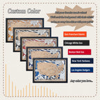 Custom Team Color Wooden MLB Stadium Map with Team Logo Pins