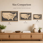 Personalized Basketball Arena Tracker Map – Vintage Brown Background