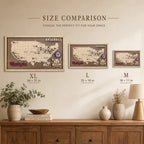 Personalized Baseball Stadium Tracker Map – Vintage Brown Background