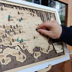 US National Parks Wooden Travel Map & Visit Tracker (Walnut-Branch)