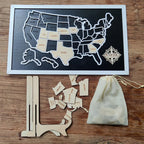 Personalized 50 States USA Travel Map - Custom Color Backboard